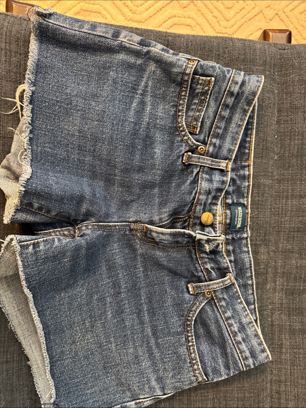 Womens Blue Denim Cutoff Jean Shorts